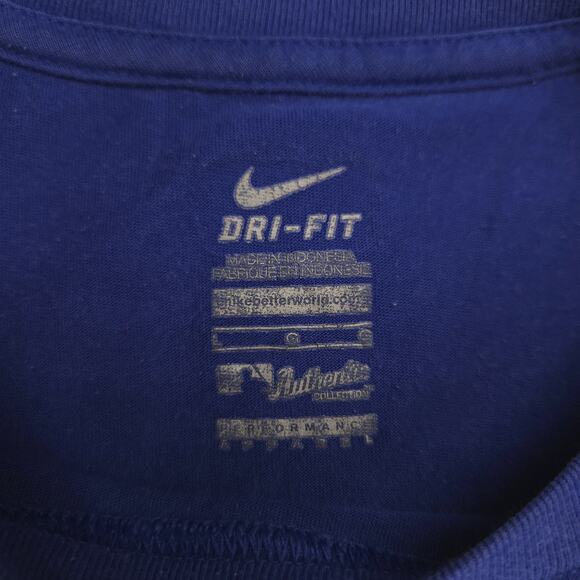 Nike Texas Rangers Casual Graphic Cew Neck Baseball T Shirt Mens Size L Blue - Picture 3 of 10